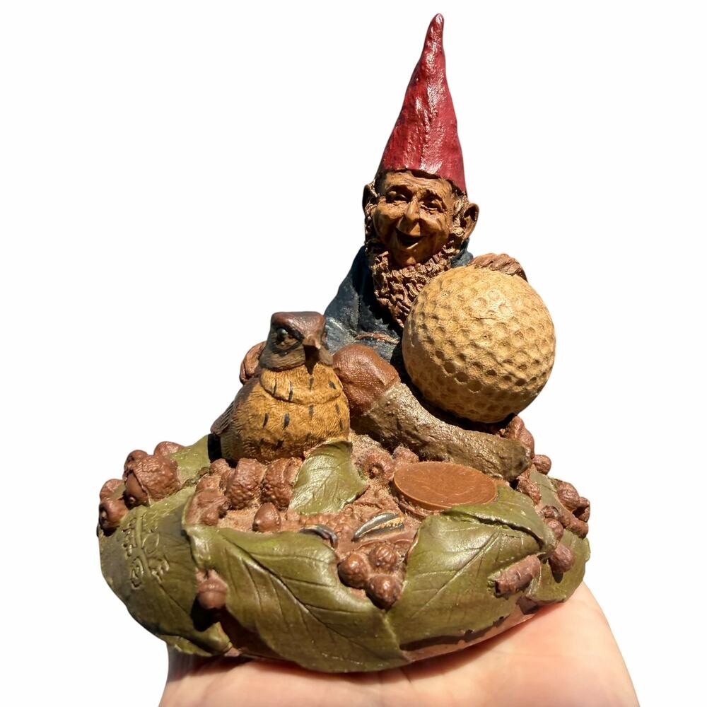 Tom Clark Birdie Gnome Figurine Golf Ball Bird w/ COA Vtg 1980’s Cairn Studios